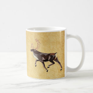 Folk Art Caribou/Reindeer Coffee Mug