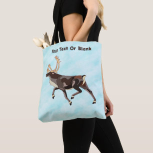 Folk Art Caribou/Reindeer Tote Bag