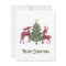 Folk Art Chirstmas Card with Reindeer and Tree