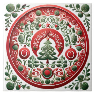Folk Art Christmas  Tile