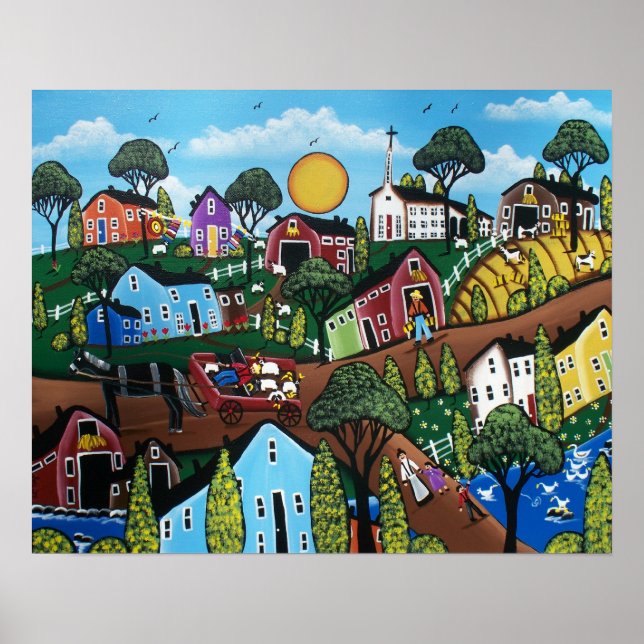 FOLK ART Country Living BY LORI EVERETT Poster (Front)