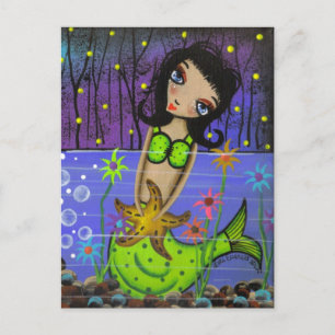 Folk Art Day Of The Dead By Lori Everett Postcard