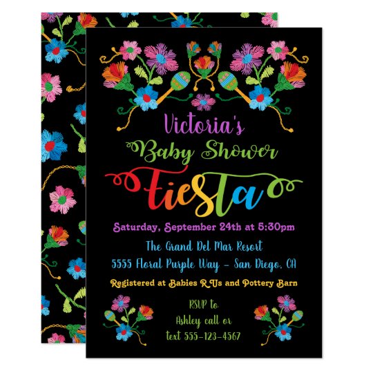 fiesta baby shower invitations