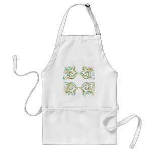 Folk Art Fantasy Pattern Standard Apron