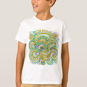 Folk Art Fantasy Pattern T-Shirt