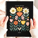 Folk Art Floral 2025 Custom Name  Planner<br><div class="desc">Blossom into a year of organised beauty with this vibrant planner. Adorned with a cheerful folk art floral design, this planner invites you to cultivate your dreams and watch them flourish. Imagine yourself jotting down your thoughts and appointments amidst this garden of inspiration. Personalise it with your name and let...</div>