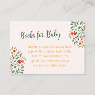Folk Art Floral Books for Baby Enclosure Card