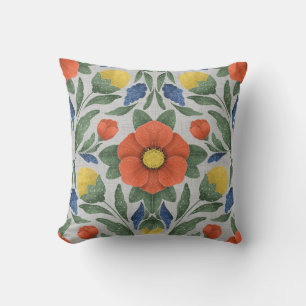 Folk Art Floral Cushion