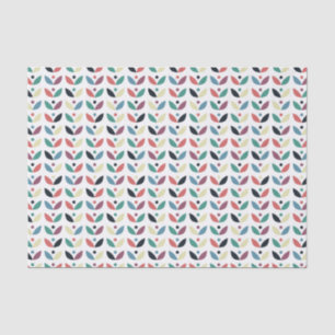 Folk Art Floral Geometric Pattern Tissue Paper