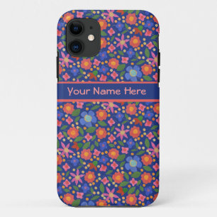 Folk Art Floral on Blue iPhone 5/5s Xtreme Case