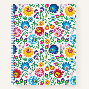 Folk Art Flower Pattern 2 Notebook