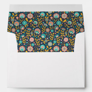 Folk Art Flower Pattern Envelope
