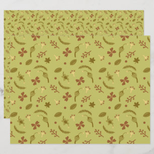 Folk Art Flowers Green