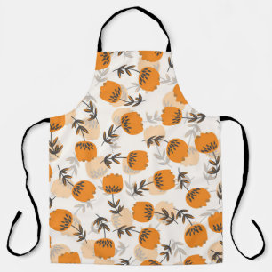 Folk Art Flowers Scandinavian Style Apron