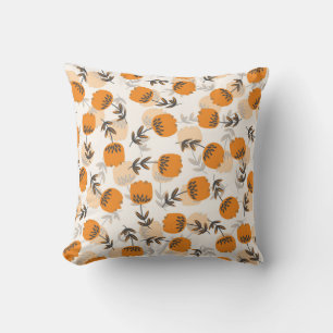 Folk Art Flowers Scandinavian Style Cushion