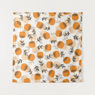 Folk Art Flowers Scandinavian Style Tapestry