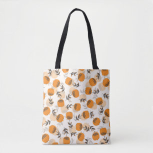 Folk Art Flowers Scandinavian Style Tote Bag