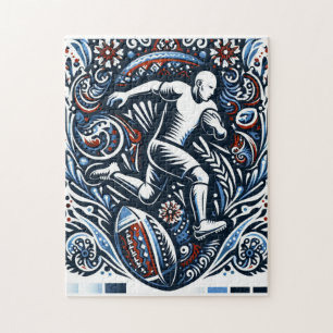 Folk Art Football Symphony" Puzzle