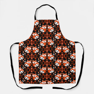 Folk Art Fox Print Decor Apron