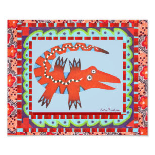 Folk Art Gator Photo Print
