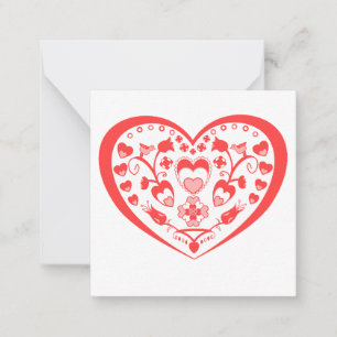 Folk Art Hearts Card