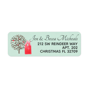 Folk Art Holiday Address Labels 🌿