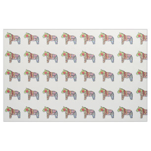 Folk Art Horse Fabric
