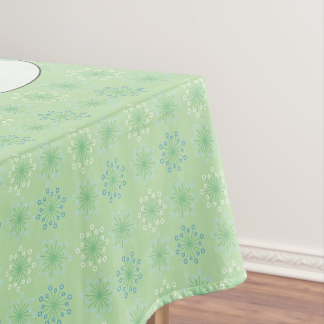 Folk-art Inspired chicken tablecloth (In Situ)
