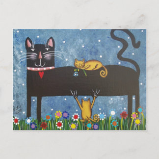 FOLK ART Mama's Twins BY LORI EVERETT postcard