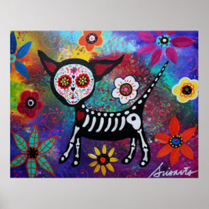 FOLK ART MEXICAN CHIHUAHUA PAINTING POSTER