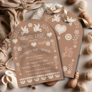 Folk art Mexican Cielito Lindo Baby Shower Arch Invitation