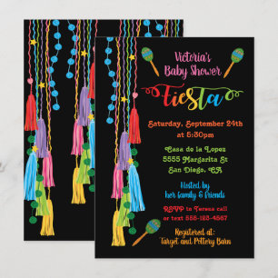 Folk Art Mexican Fiesta Baby Shower Invitation