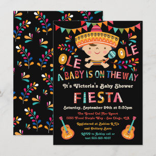 Folk Art Mexican Fiesta Baby Shower Invitation