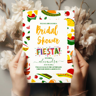 Folk Art Mexican Fiesta  Bridal Shower Invitation