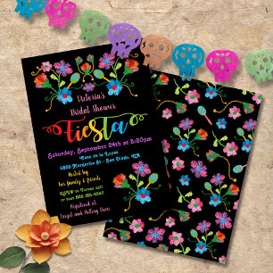 Folk Art Mexican Fiesta Bridal Shower Invitation
