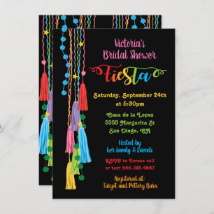 Folk Art Mexican Fiesta Bridal Shower Invitation