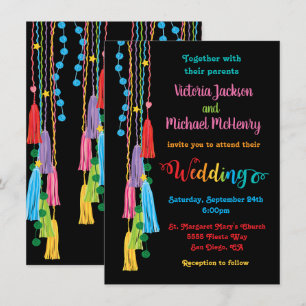 Folk Art Mexican Fiesta Wedding Invitation
