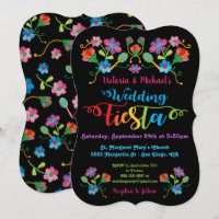 Folk Art Mexican Fiesta Wedding Invitation