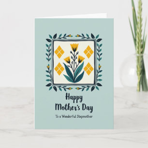 Folk Art Mothers Day Motif Card