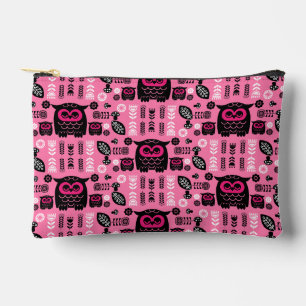 Folk Art Nordic Owl Accessory Pouch