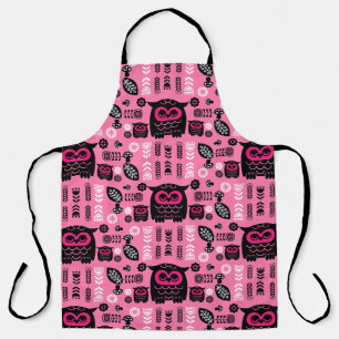 Folk Art Nordic Owl Apron