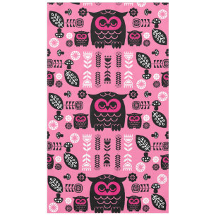 Folk Art Nordic Owl Tablecloth