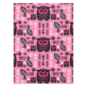 Folk Art Nordic Owl Tablecloth