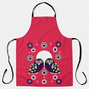 Folk Art Owl Apron