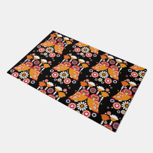 Folk Art Owl Doormat