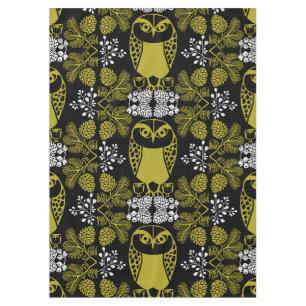 Folk Art Owl Prints Tablecloth