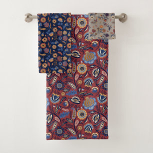 Folk Art Pattern  Bath Towel Set