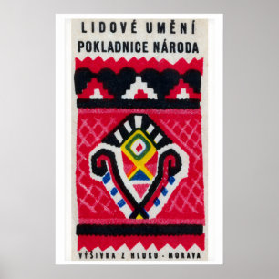 Folk Art Pattern - Matchbox Print - Czech Wall Art