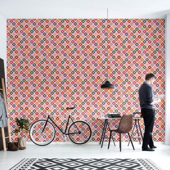 Folk Art Peel & Stick Wallpaper (Living Room)
