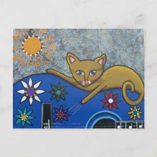 FOLK ART Play It Again BY LORI EVERETT postcard